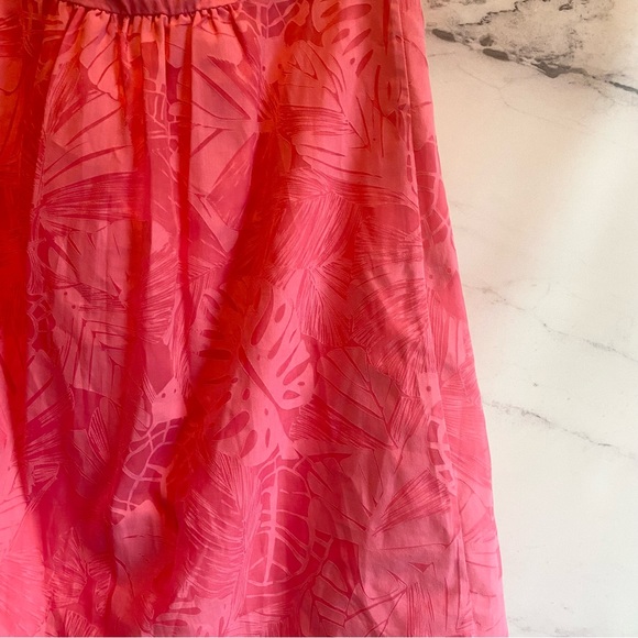 Lilly Pulitzer Regan Dress Burnout shorty Pink Love Me Or Leaf Me Large - Picture 7 of 9